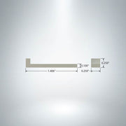 1/4" x 1-13/32" L-Shaped Keystock