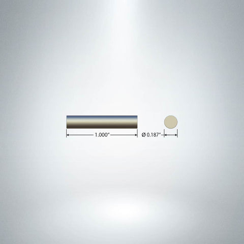 3/16" Round x 1" Long Keystock