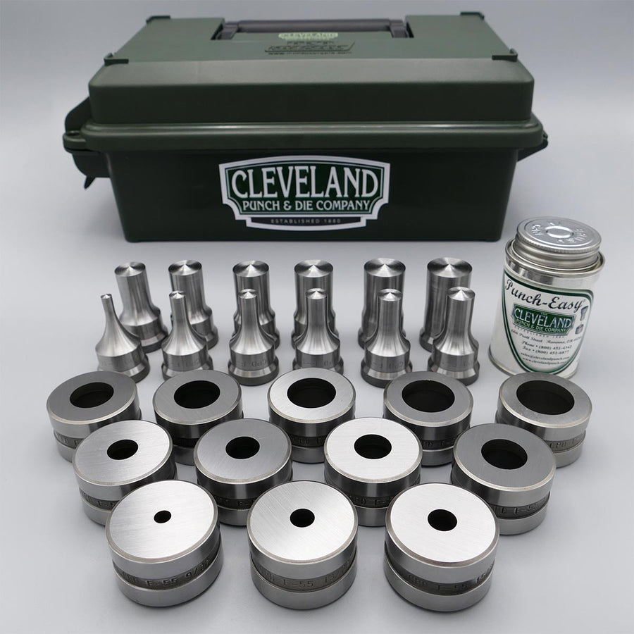 F16/F55 Round Ironworker Punch & Die Set - 12 Pack