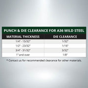 1-1/8" F16 Round Punch for Ironworkers