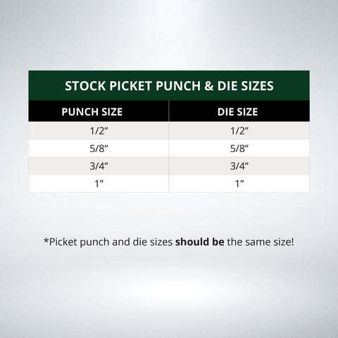 F26 Picket Punch with V-Groove