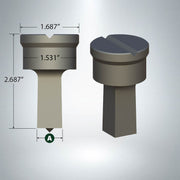 F26 Square Punch with V-Groove