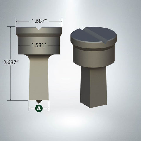 F26 Square Punch with V-Groove
