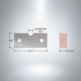 Piranha™ 1" Round Bar Blade P50/P65 (0230262)