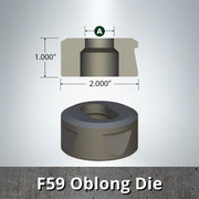 F16/F59 Oblong Punch & Die Set - 6 Pack