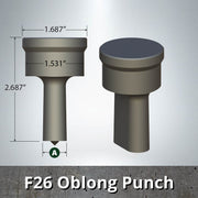 F26/F62 Oblong Punch & Die Set - 6 Pack