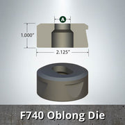 F272/F740 Oblong Punch & Die Set - 6 Pack
